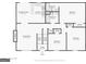 Floor plan showing the layout of the home with dimensions and room names at 4496 Housworth Dr, Lithonia, GA 30038