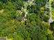 Aerial view showing a house nestled among lush green trees in a neighborhood at 169 Knights Ct, Dallas, GA 30157
