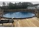 Relaxing backyard swimming pool and deck at 64 N Village Cir, Rydal, GA 30171