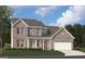 Charming brick two-story home with a well-manicured lawn and attached two-car garage at 714 Ocmulgee Crossing, Locust Grove, GA 30248