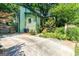 Beautifully landscaped home with private driveway and lush greenery surrounding the property at 216 Leyden St, Decatur, GA 30030