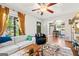 Bright living room featuring hardwood floors, neutral colors, and an open layout at 216 Leyden St, Decatur, GA 30030