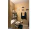 Modest bathroom with toilet, sink, vanity, and inspirational decor to create a relaxing atmosphere at 268 Rountree Rd, Riverdale, GA 30274