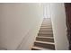 Staircase featuring white risers and a white handrail at 3688 Eagles Beek Cir, Lithonia, GA 30038