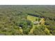 Expansive aerial view of a home nestled among lush trees and greenery, creating a private and serene setting at 1828 Pitts Chapel Rd, Newborn, GA 30056
