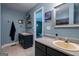 Charming bathroom with a serene ambiance, featuring neutral tones and a granite countertop at 1828 Pitts Chapel Rd, Newborn, GA 30056