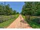 Dirt driveway leading to property with wood fence on the left and metal gate on the right at 1828 Pitts Chapel Rd, Newborn, GA 30056