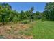 Backyard garden with raised garden beds surrounded by lush greenery, ready for planting at 1828 Pitts Chapel Rd, Newborn, GA 30056