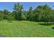 Expansive green field with mature trees offering a serene, private setting and lush landscape at 1828 Pitts Chapel Rd, Newborn, GA 30056