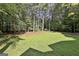 Expansive, grassy backyard surrounded by mature trees for privacy at 1202 Loxley Cir, Peachtree City, GA 30269