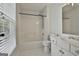Bathroom with bathtub and shower combo, toilet, and vanity at 1202 Loxley Cir, Peachtree City, GA 30269