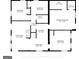Home floor plan showing layout of bedrooms, bathrooms, kitchen, and living spaces at 1381 Sharon Sw St, Atlanta, GA 30314
