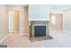 Open-concept living space showcasing the fireplace and view of other rooms at 1381 Sharon Sw St, Atlanta, GA 30314