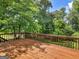 An expansive back deck and luscious green trees at 100 Homestead Pl, Rex, GA 30273