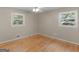 Bright bedroom with hardwood floors, two large windows providing plenty of natural light at 100 Homestead Pl, Rex, GA 30273