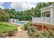 Community pool surrounded by lush landscaping at 204 Eleanor Court, Stockbridge, GA 30281