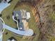 Birds eye view of large estate on manicured acre at 76 Telfair Ct, Acworth, GA 30101