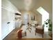 Cozy living space with kitchenette, lounge chairs, and unique architecture at 76 Telfair Ct, Acworth, GA 30101