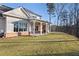 Covered patio with outdoor fireplace and large windows at 76 Telfair Ct, Acworth, GA 30101