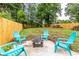 Spacious backyard patio with fire pit and seating area, great for outdoor gatherings at 1699 Olympian Sw Way, Atlanta, GA 30310