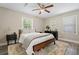 Comfortable bedroom featuring a modern ceiling fan, and a plush rug at 3182 Lake Ave, Atlanta, GA 30354