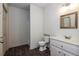 Functional bathroom featuring a shower and vanity at 5055 Hickory Hills Dr, Woodstock, GA 30188