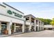 A well-maintained commercial building with various shops and restaurants, with ample parking and pedestrian walkways at 1655 Arrowhead Ne Trl, Atlanta, GA 30345