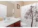 Clean bathroom with updated vanity and shower/tub combo at 1123 Diamond Xing, Mcdonough, GA 30252