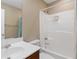 Small bathroom with tub and shower at 1123 Diamond Xing, Mcdonough, GA 30252