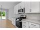 Modern kitchen with stainless steel appliances and white cabinets at 128 Laurel Farms Ln, Dallas, GA 30157
