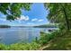 Picturesque lake view, capturing the calm waters and lush shoreline at 7 Yachting Way, Acworth, GA 30102