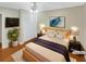 Cozy bedroom with hardwood floors, ceiling fan, and neutral walls at 2864 Sudbury Ct, Marietta, GA 30062