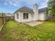 Fenced backyard features a small concrete patio and green grass at 402 Lafayette St, Dallas, GA 30157