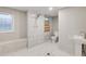 Updated bathroom with walk-in shower and hex tile floor at 1902 Canterbury St, Decatur, GA 30032