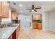 Light and bright kitchen with hardwood floors and ample cabinet space at 1902 Canterbury St, Decatur, GA 30032