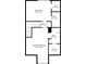 Second floor plan showcasing the layout of rooms with dimensions at 6 Dover Trl, Peachtree City, GA 30269