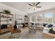 Spacious living room with sectional sofa and modern shelving at 565 Abbott Se Ct, Atlanta, GA 30354