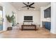 Recreation room with wet bar and hardwood floors at 220 Alcovy Ter, Alpharetta, GA 30009