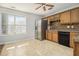 Kitchen boasts stainless steel appliances and wood cabinets at 4010 Village Run Dr, Mcdonough, GA 30252
