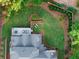 Aerial view showing a large backyard with deck at 1095 Curry Dr, Atlanta, GA 30319