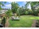 Landscaped backyard with lush lawn and comfortable lounge chairs at 1095 Curry Dr, Atlanta, GA 30319