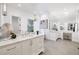 Spa-like bathroom with double vanity and marble countertops at 1095 Curry Dr, Atlanta, GA 30319