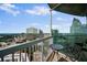 A balcony with seating and a view of the city skyline at 3324 Peachtree Ne Rd # 2718, Atlanta, GA 30326