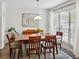 Bright dining room with hardwood floors at 609 Mill Pond Se Dr, Smyrna, GA 30082