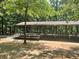 Covered picnic pavilion with tables and lake views at 3730 Reserve Overlook (Lot 8) Way, Cumming, GA 30041