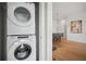 Convenient laundry closet with stackable washer and dryer at 675 Drewry Ne St # 205, Atlanta, GA 30306