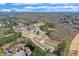 Areal view of community construction, displaying lots, homes, and neighborhood layout at 929 Hilltop Park Ct, Dacula, GA 30019