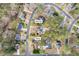 Aerial view of property showing lot lines and the location of the hot tub at 978 W Mill Bnd, Kennesaw, GA 30152