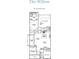 Floorplan of the Willow showing two bedrooms, living spaces, 2 car garage, and owner's suite at 505 Godfrey Dr, Cumming, GA 30040