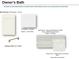 Owner's bath options include wheat colored Bell cabinetry, Venetian marble countertop, and pebble oasis floor at 505 Godfrey Dr, Cumming, GA 30040
